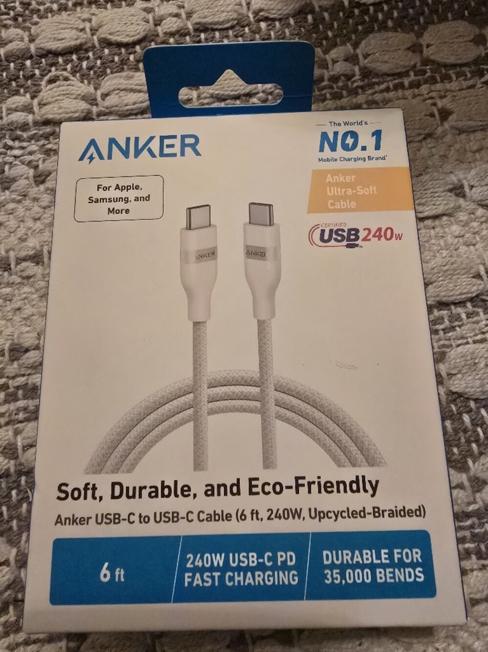 Anker Braided USB-C to USB-C Charging Cable